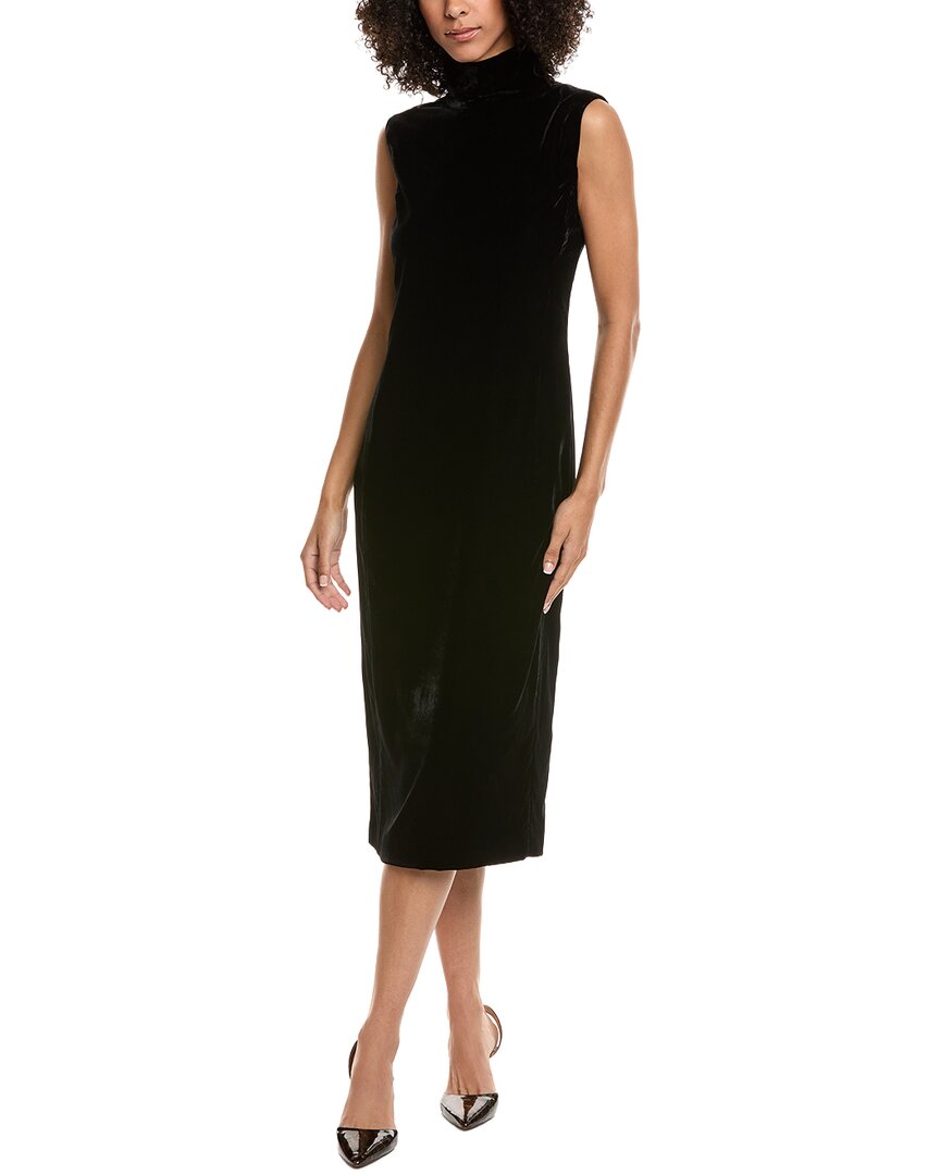 Theory Velvet Funnel Neck Midi Dress