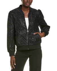 Endless Rose Velvet Sequin Bomber Jacket
