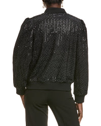 Endless Rose Velvet Sequin Bomber Jacket