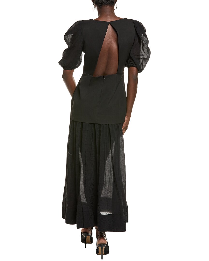 Endless Rose Mixed Media Drop-Waist Maxi Dress