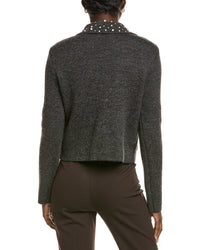 Endless Rose Pearl-Embellished Collar Cardigan