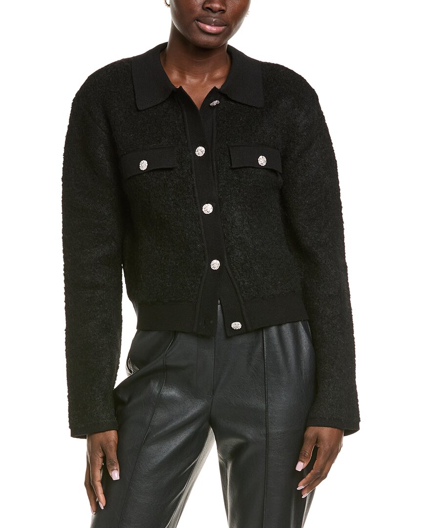 Endless Rose Collared Button-Up Wool-Blend Jacket