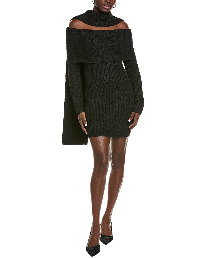 Endless Rose Off-Shoulder Wool-Blend Sweaterdress