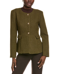 Endless Rose Round Neck Wool-Blend Blazer