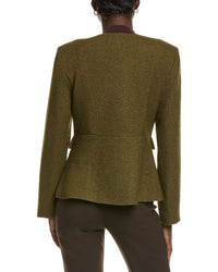 Endless Rose Round Neck Wool-Blend Blazer