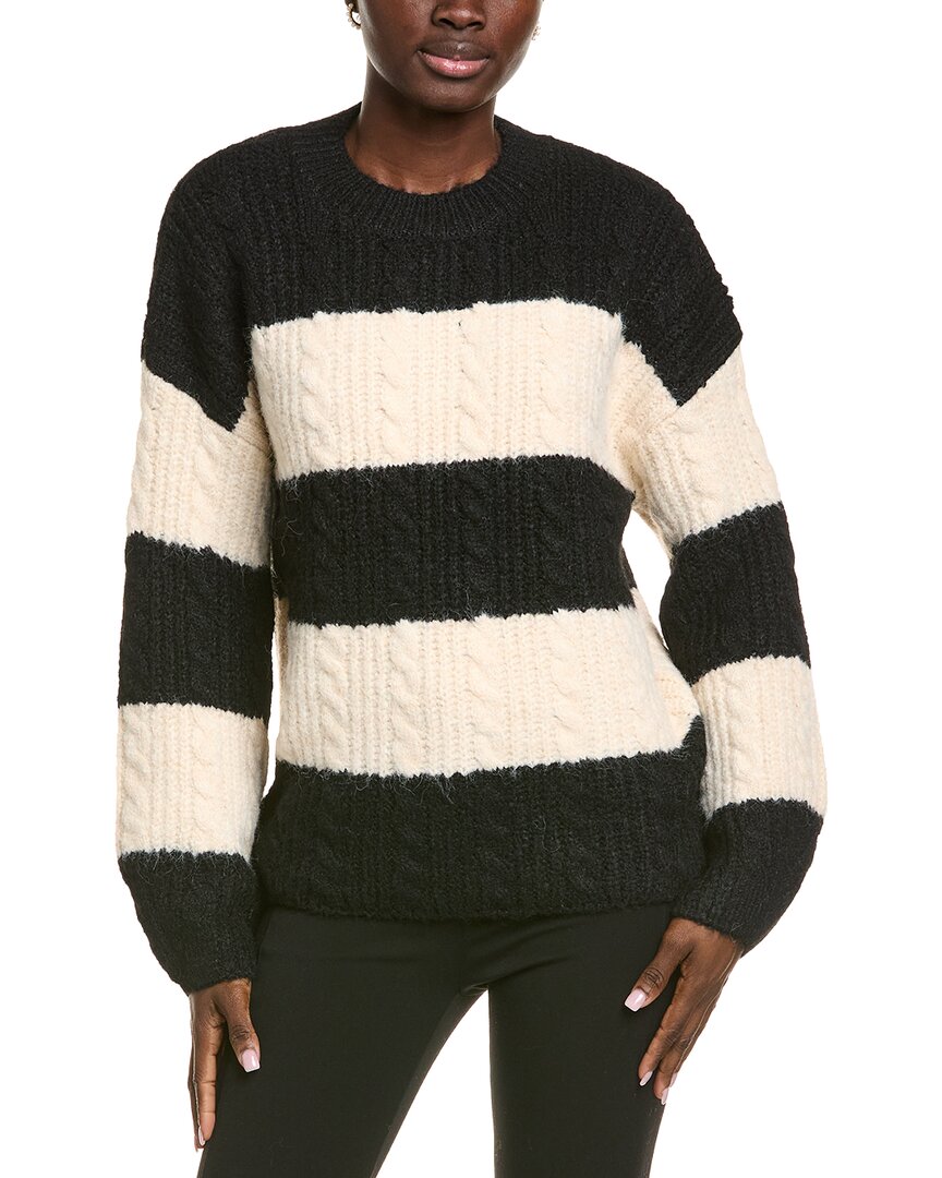 Endless Rose Striped Chunky Wool-Blend Sweater