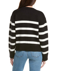 English Factory Zip-Up Striped Sweater