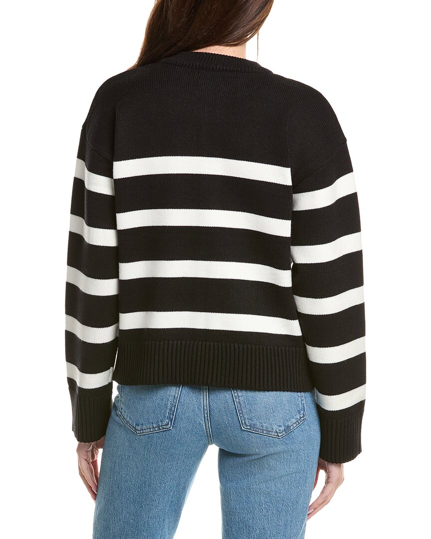 English Factory Zip-Up Striped Sweater