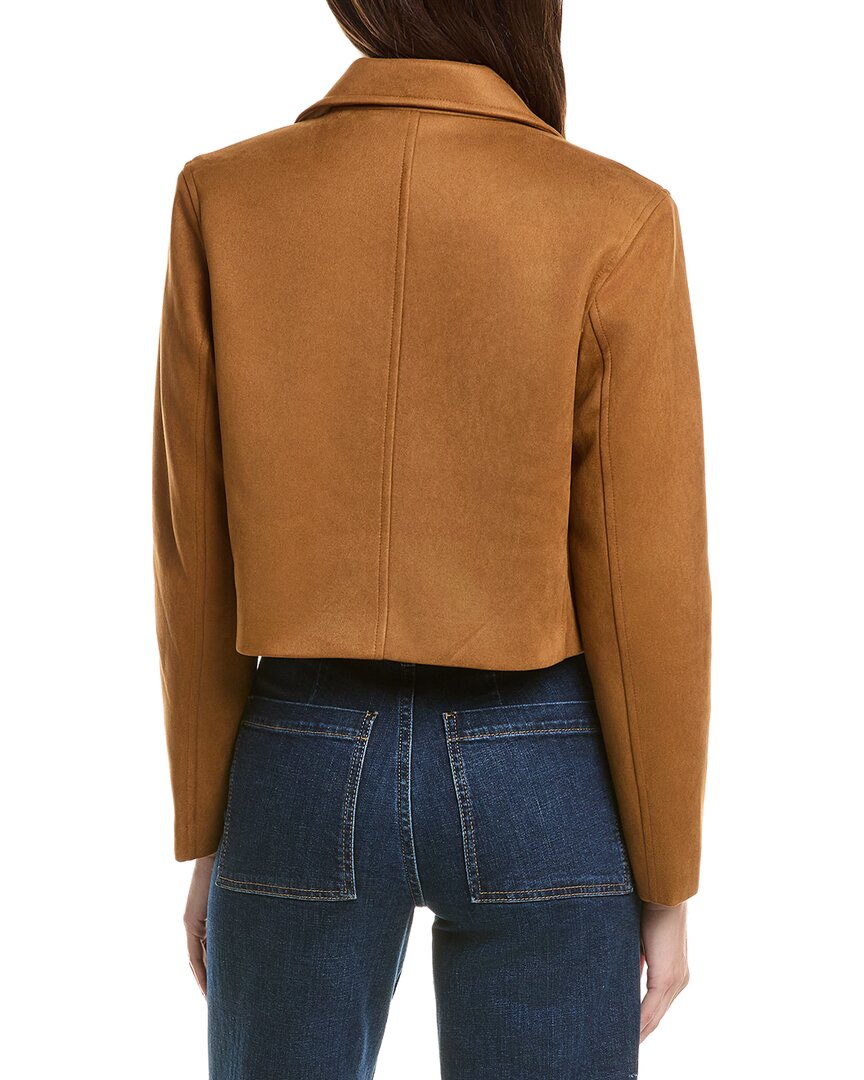 English Factory Cropped Faux-Suede Jacket