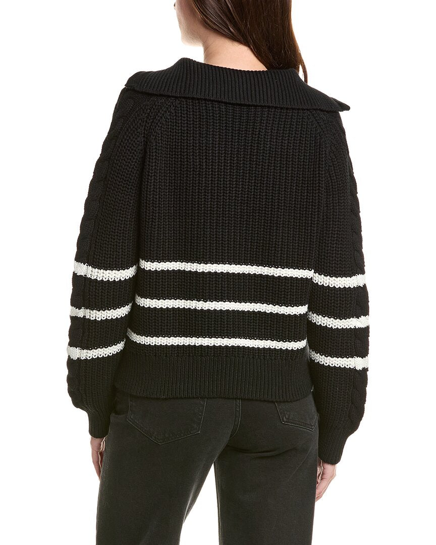 English Factory Stripe 1/2-Zip Sweater