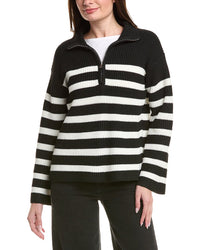 English Factory Wool-Blend 1/2-Zip Sweater