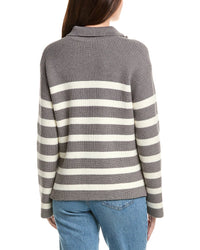 English Factory Striped 1/2-Zip Sweater