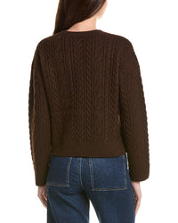 English Factory Crewneck Cable Wool-Blend Sweater