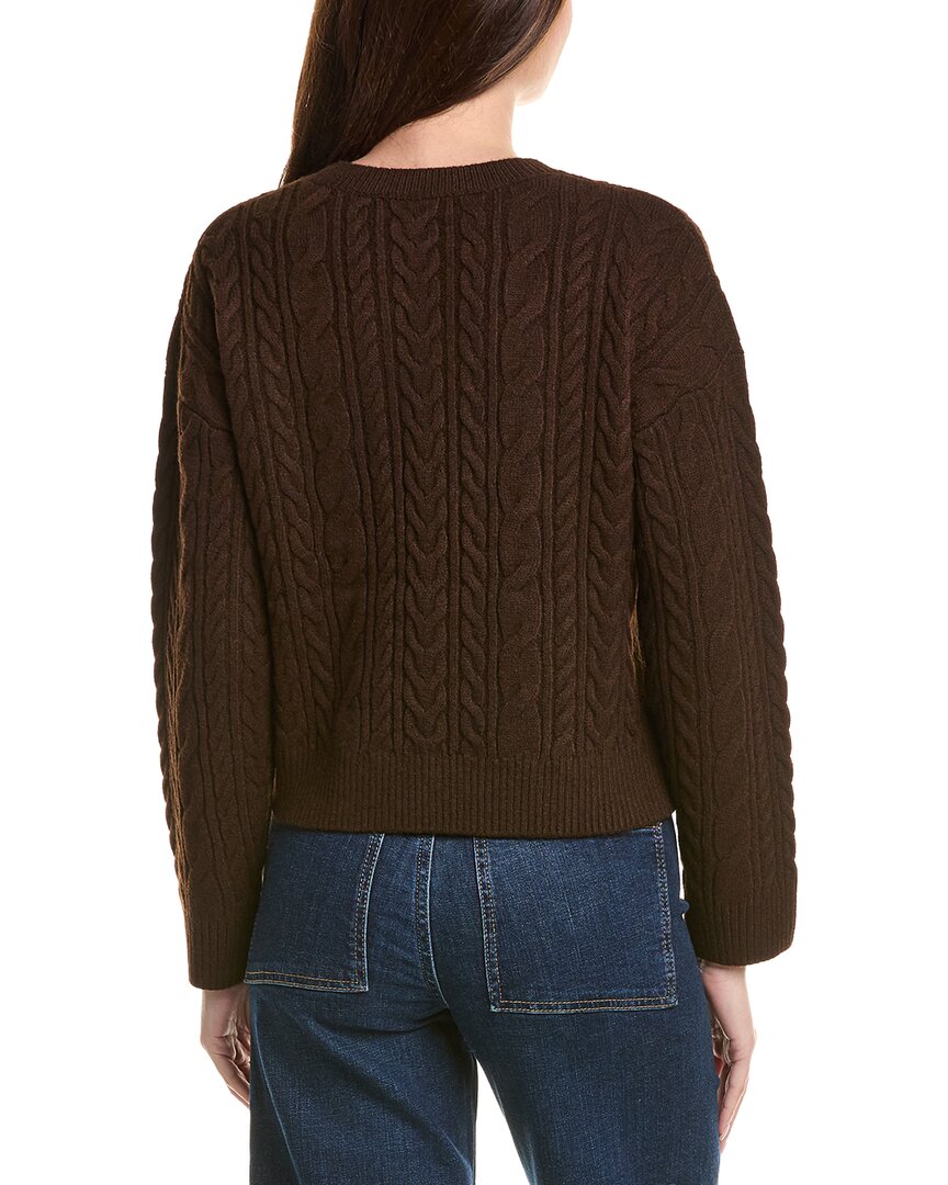 English Factory Crewneck Cable Wool-Blend Sweater