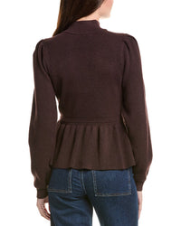 English Factory Peplum Waist Wool-Blend Top