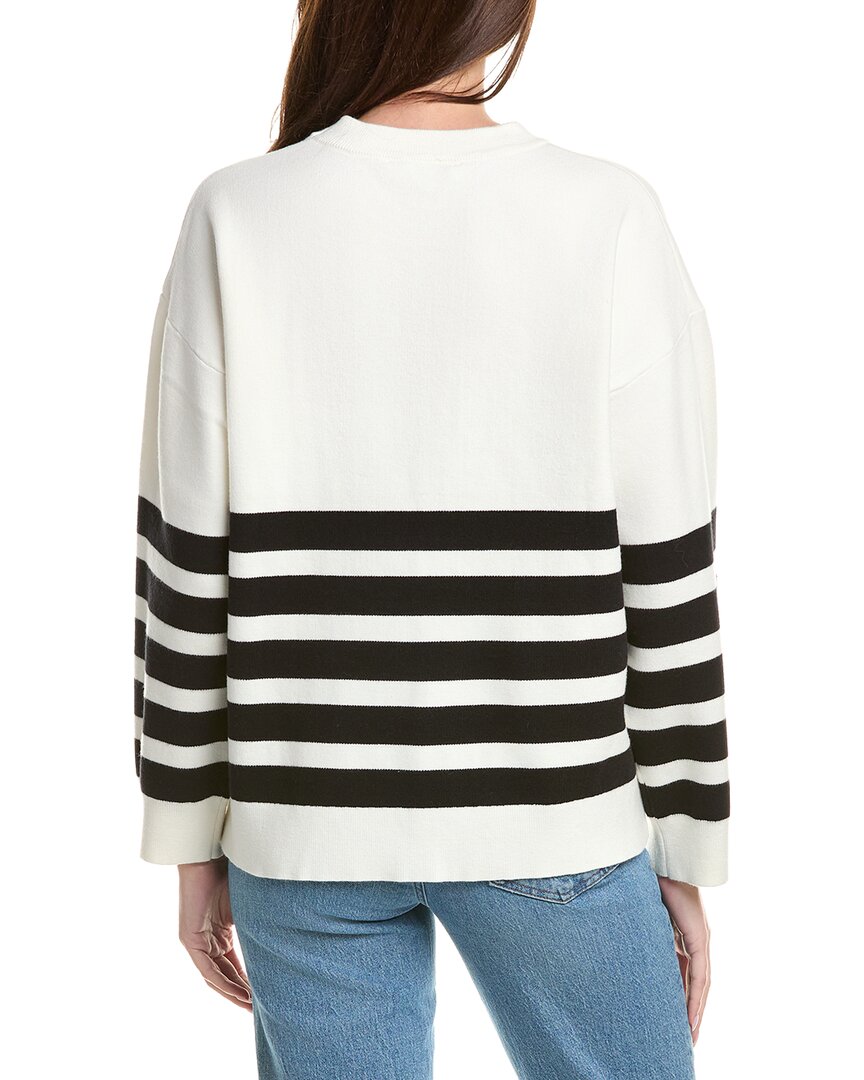 English Factory Stripe Round Neck Sweater