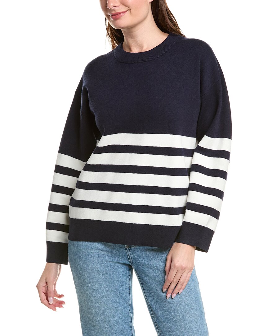 English Factory Stripe Round Neck Sweater