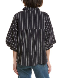 English Factory Stripe Ballon Sleeve Shirt