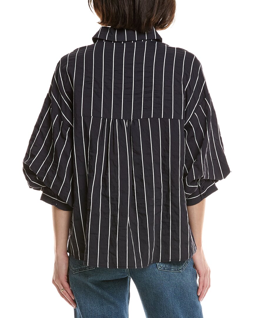 English Factory Stripe Ballon Sleeve Shirt