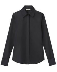 Lafayette 148 New York Hidden Button Front Slim Blouse