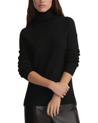 Lafayette 148 New York Lafayette 148 New York Ribbed Saddle Sleeve Turtleneck