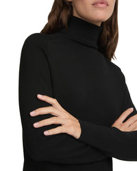 Lafayette 148 New York Lafayette 148 New York Ribbed Saddle Sleeve Turtleneck