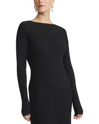 Lafayette 148 New York Lafayette 148 New York Ribbed Bateau Neck Sweater
