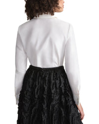 Lafayette 148 New York Hidden Button Front Slim Blouse