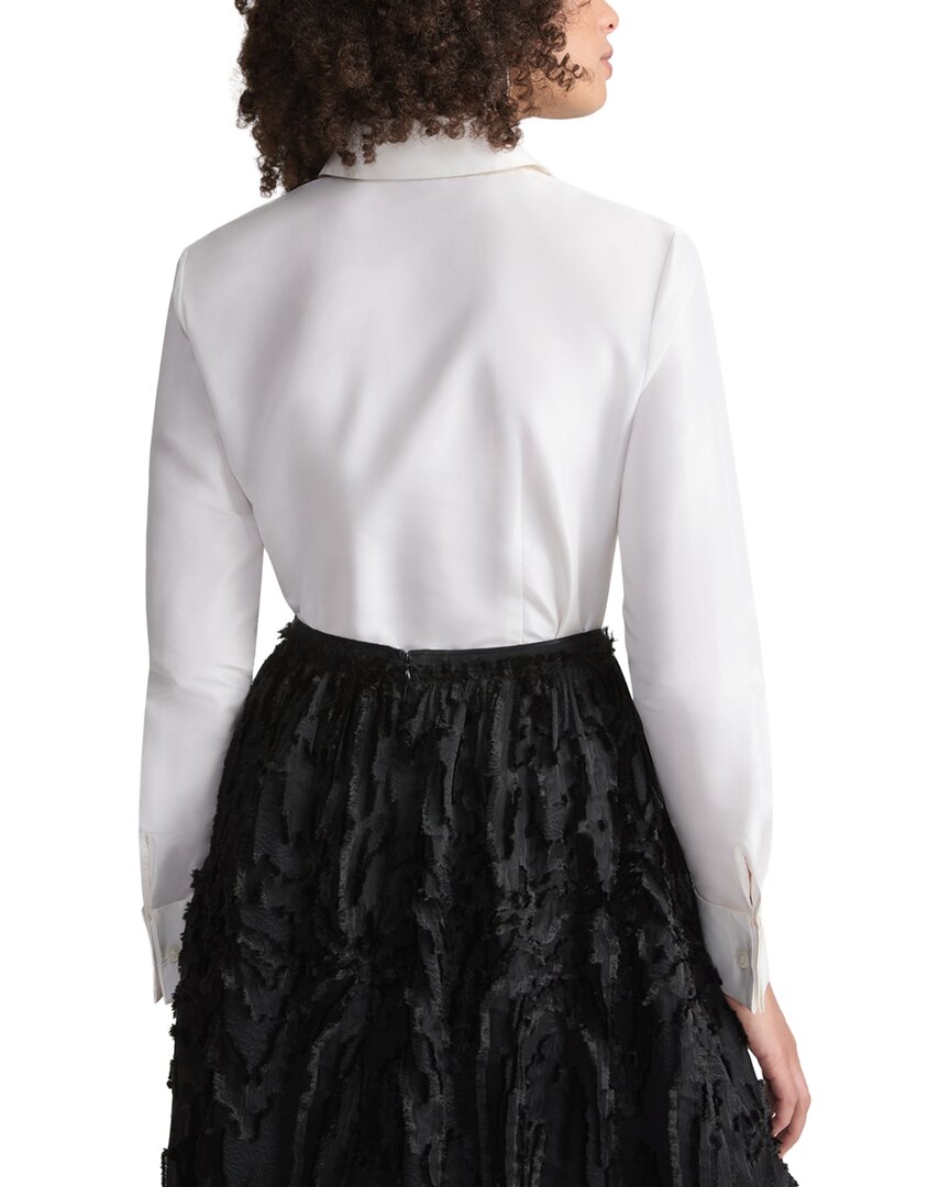 Lafayette 148 New York Hidden Button Front Slim Blouse