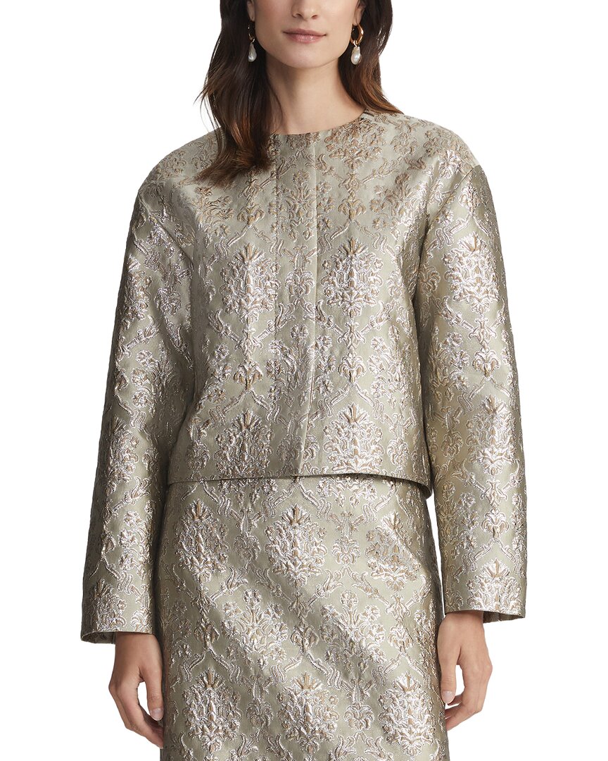 Lafayette 148 New York Collarless Drop Shoulder Jacket