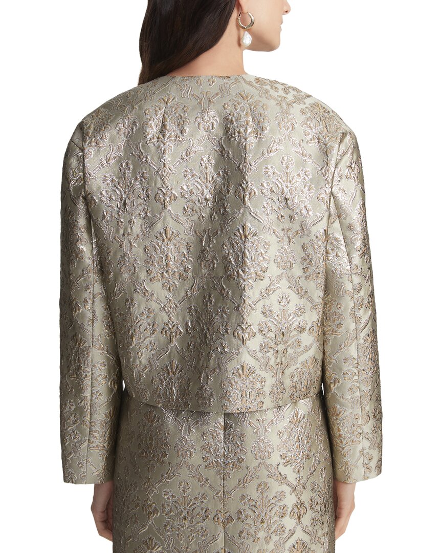 Lafayette 148 New York Collarless Drop Shoulder Jacket
