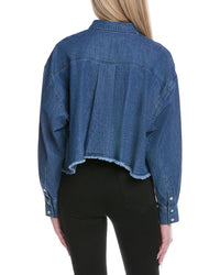 7 For All Mankind Cropped Button-Down Shirt