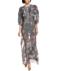 Cynthia Rowley Silk-Blend Lace Maxi Dress