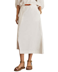 Reiss Niara Leather Belted Skirt