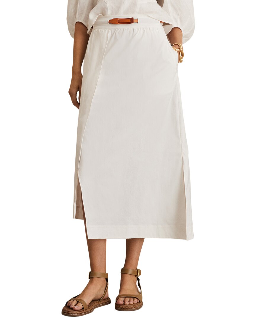 Reiss Niara Leather Belted Skirt