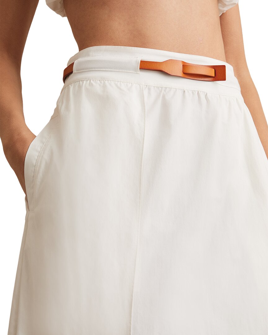 Reiss Niara Leather Belted Skirt