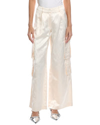 Self-Portrait Satin Cargo Trouser
