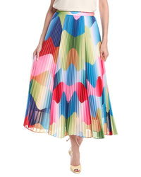 T Tahari T Tahari Pleated Midi Skirt
