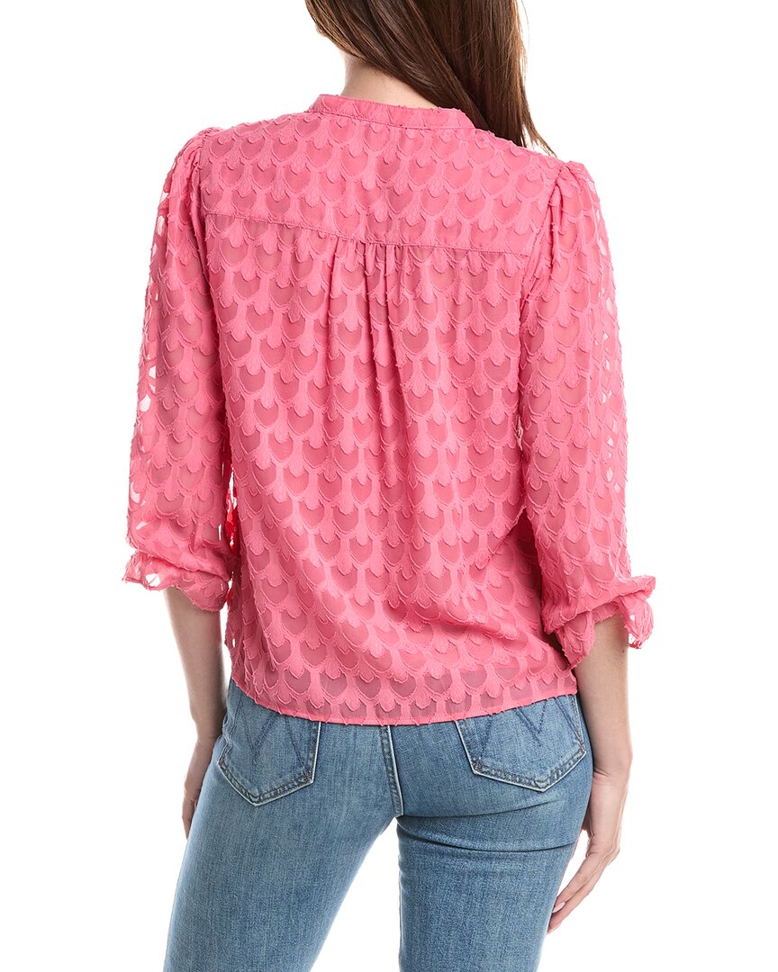 T Tahari T Tahari Sleeve Split Neck Blouse