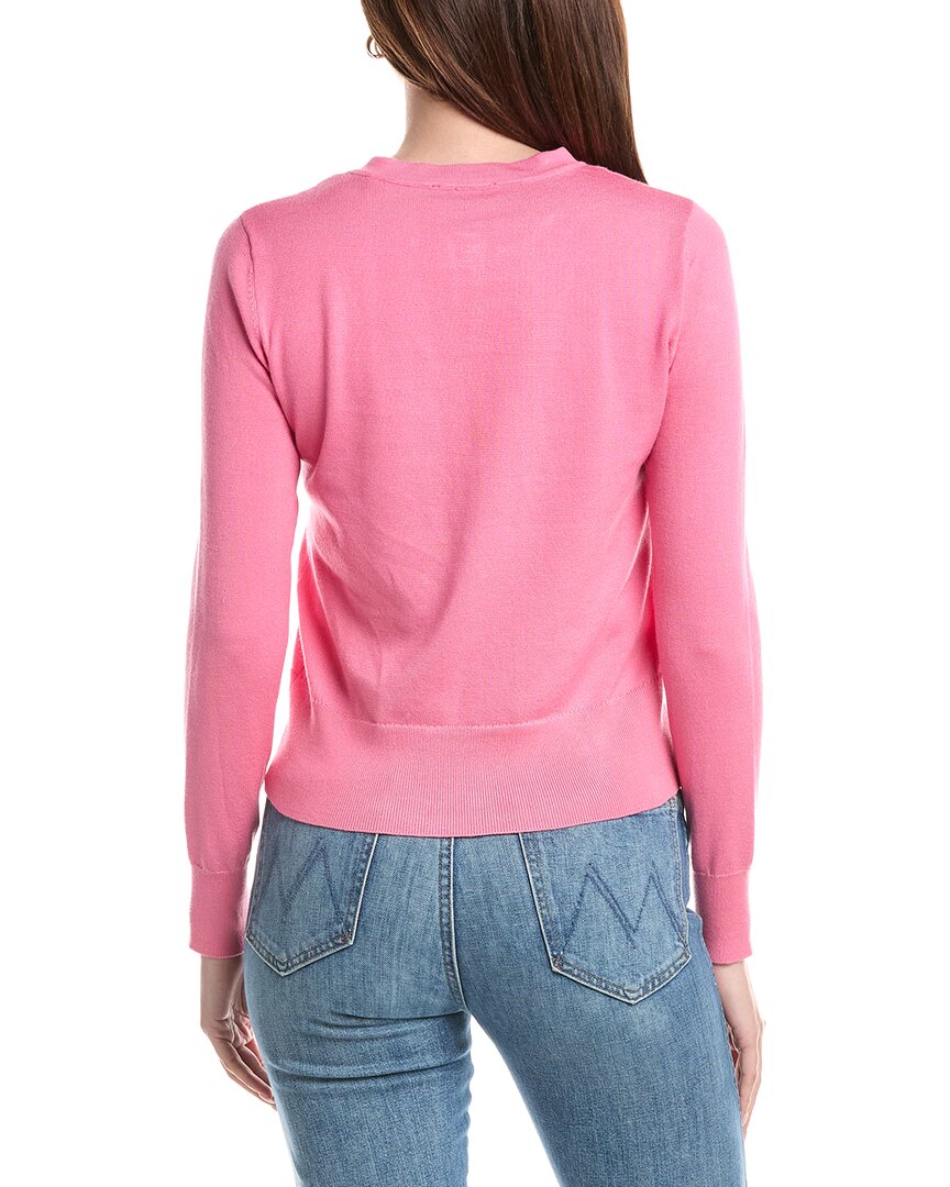 T Tahari T Tahari Rose Applique Snap Front Cardigan