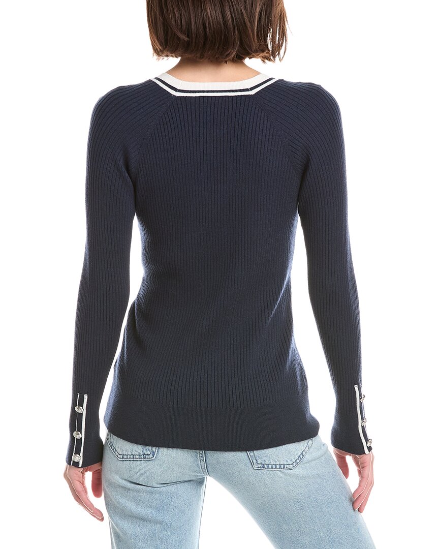 T Tahari Rib Button Front Cardigan