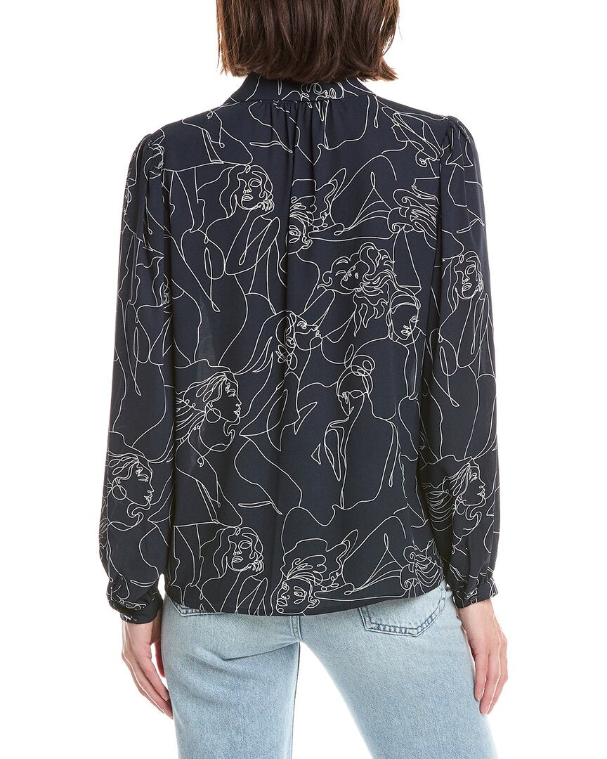 T Tahari Button Down Blouse