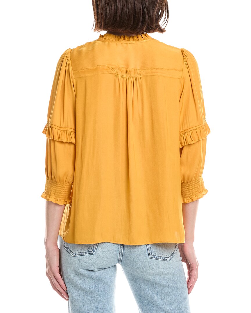 T Tahari 3/4-Sleeve Crewneck Blouse