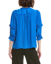 T Tahari 3/4-Sleeve Crewneck Blouse