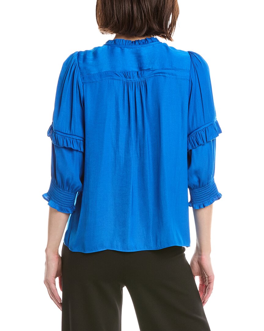 T Tahari 3/4-Sleeve Crewneck Blouse