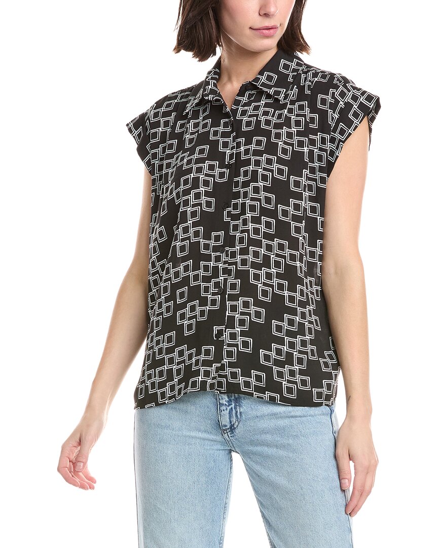 T Tahari Extended Shoulder Blouse