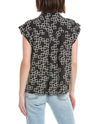 T Tahari Extended Shoulder Blouse