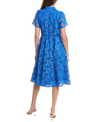 T Tahari T Tahari Embroidered Midi Dress