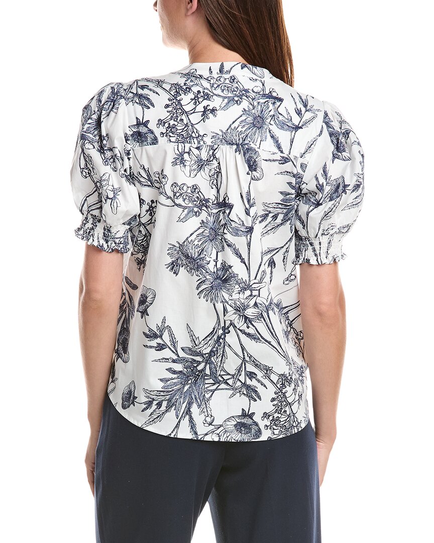 T Tahari T Tahari Split Neck Blouse
