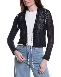 Nic+Zoe Mesh Tie Cardigan